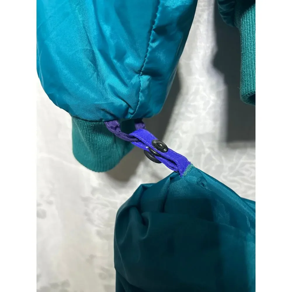 VTG Columbia Coat Large Blue Purple Gizmo Radial Sleeve Reversible Zip in Liner